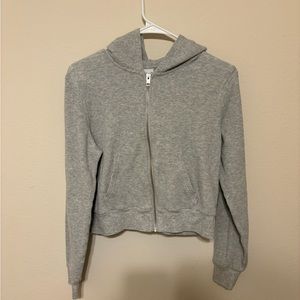 Aritzia waffle knit zip up